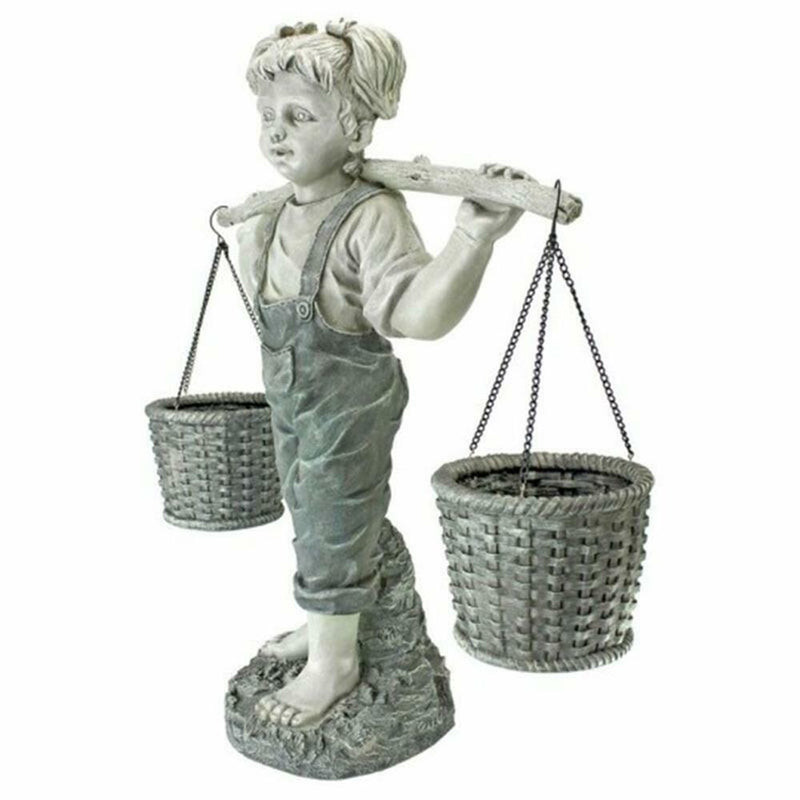 Statues Little Girl Garden Statue Two Tone Stone Garden Statues Garden Decor