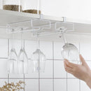 Home Wine Glass Holder Cabinet Stemware Organizer Rack Kitchen Tool (White)