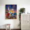 Lighthouse Fireworks Oil Paint By Numbers DIY Handpainted on Canvas Picture