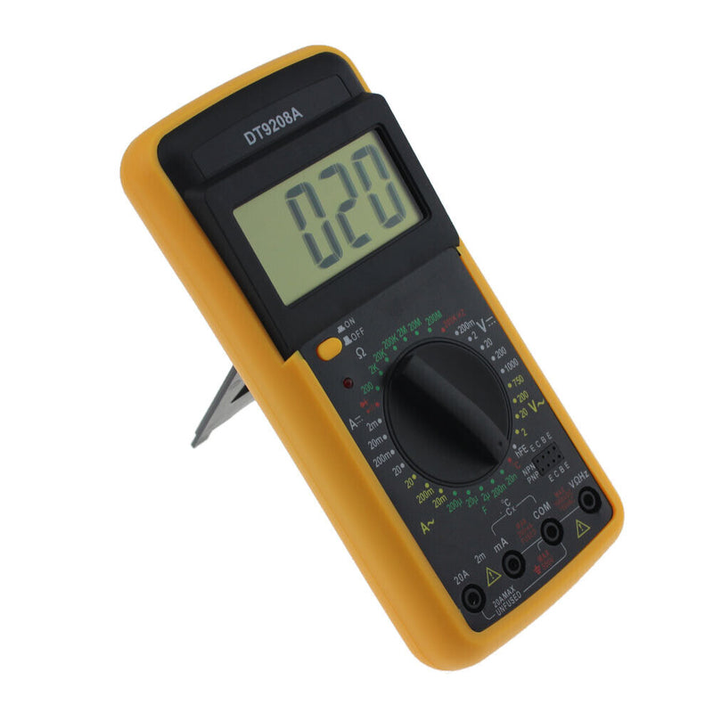 DT-9208A Digital Multimeter Volt Amp Ohm Hz AC/DC Temperature Hertz Tester