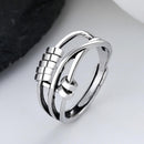 To My Daughter Fidget Ring Anti Anxiety Ring with Beads Spinner For Girls`