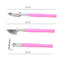 3pcs Gardening Wood Handle Stainless Steel Shovel Rake Spade Set (Pink)
