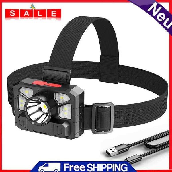 COB LED Waterproof Headlight 300LM Outdoor Bike Cycling Camping Fishing Headlamp