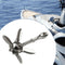 Dinghy Folding Stainless Steel Universal Kayak Grapnel Anchor Marine Canoe Boat