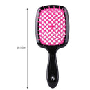 Wide Teeth Air Cushion Comb Scalp Massage Salon Tool Hair Brush (Black Red)
