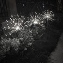 LED Solar Firework Lights Outdoor Dandelion Fairy String Lamp (Cold White) Newly