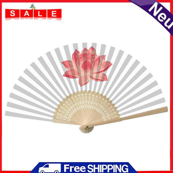 lotus Painting By Numbers Folding Fans Craft DIY Digital Painting On Canvas