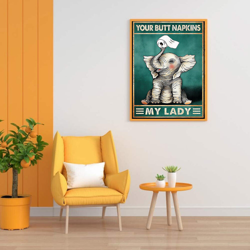 Napkin Animal Oil Paint By Numbers Kit DIY Acrylic Painting on Canvas Frame
