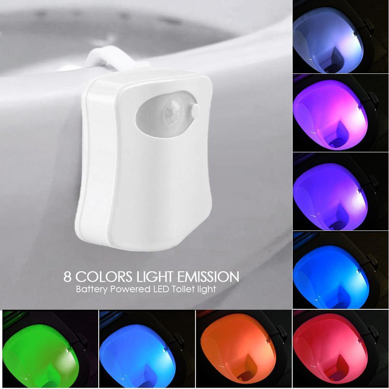 LED Toilet Backlight Body Sensor Hanging Toilet Seat Night Light (8 Color)