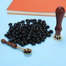 100pcs Five-Pointed Star Stamp Paint Wax Envelope Card Sealing Wax(Black) Newly