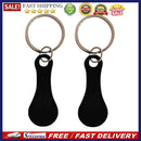 2pcs Metal Keychain Shopping Cart Token Keychain Accessories Decor Keyring Hook
