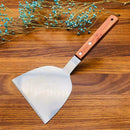 Spatula Metal Steel Wood Handle Long Grill Griddle Pan Kitchen BBQ M3H7