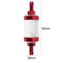 8mm CNC Aluminum Gas Fuel Oil Filter for ATV Dirt Pit Bike Motocross(Red) Newly