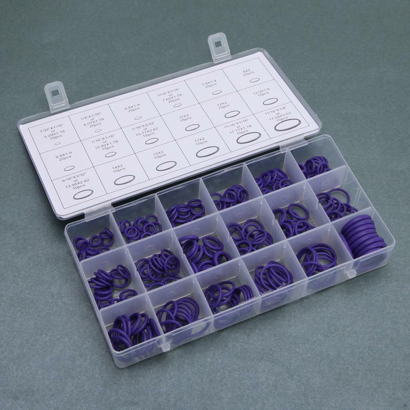 270 Pcs 18 Sizes Kit Air Conditioning Car Auto Vehicle HNBR O Rings Repair