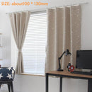 4pcs 100x130cm Full Blackout Shading Stars Curtains Hook Grommet Dark Blue