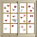 PVC Decals Glass Window Door Valentine Day Removable Love Lipstick Gift Stickers