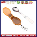 Camp Stainless Steel Folding Pocket Spoon Spork Outdoor Picnic Tableware Spoo
