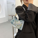 Retro Women Oil Painting Flower Printed Shoulder Underarm Bag Casual Handbags