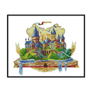 Partial Cross Stitch DIY Eco-cotton Castle Handiwork Counted Wall Artwork K