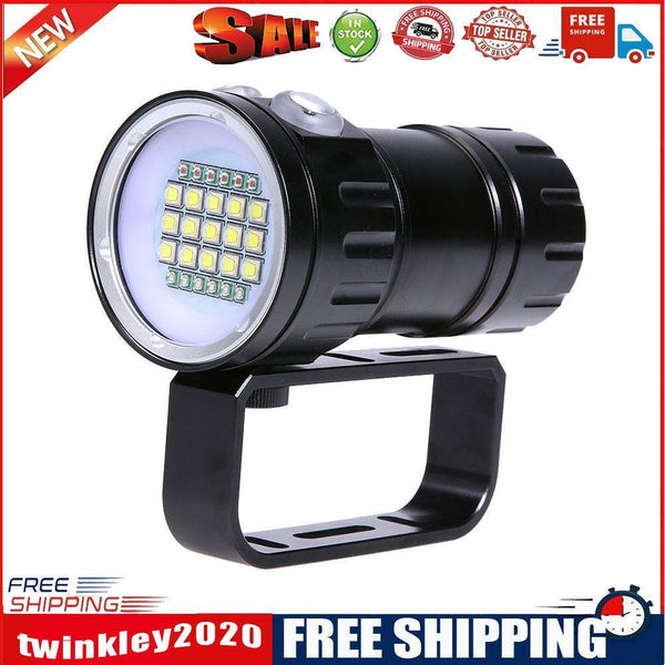 Professional 180W Waterproof Photography LED Scuba Diving Flashlight Torch