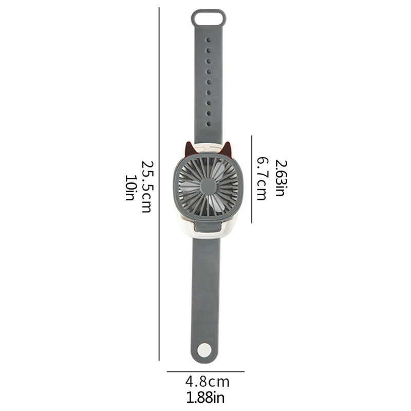 Fan Watches, Mini Silent Electric Personal Watch Cooling Wrist Fan (Grey)
