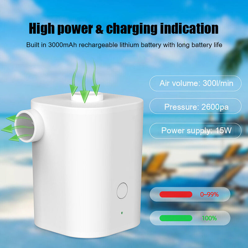 Portable Electric Inflatable Air Pump for Air Mattress Swimming Rings Boat
