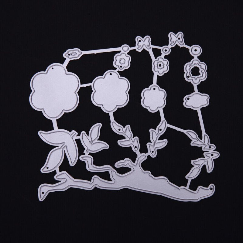 Snowvirtuos 1pc Plum Branch Cutting Tools Stencil Craft Embossing Cut The f