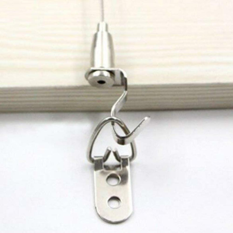 Stainless Steel Exhibition Art Gallery Photo Display Wire Cable Hook (4PCS)
