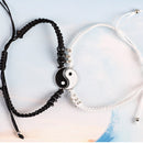 Chinese Style Tai Chi Bracelet Alloy Braided Lover Bracelets (Black+White) Newly