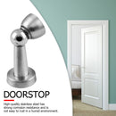 Stainless Steel Magnetic Door Stopper Floor Suction Non Wall Protectors Doorstop