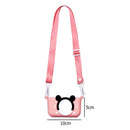 Portable Mini Cartoon Camera Cover Adjustable Silicone Shell (Pink Rat) Newly