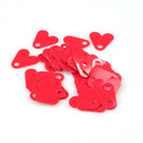 100pcs Plastic Fishtail for Spoon Fishing Lures Red Heart Sequins (22mm) Newly