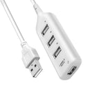 4 Port USB 2.0 Hub USB Spliter with 1.6ft Cable for Laptop Desktop Computer PC