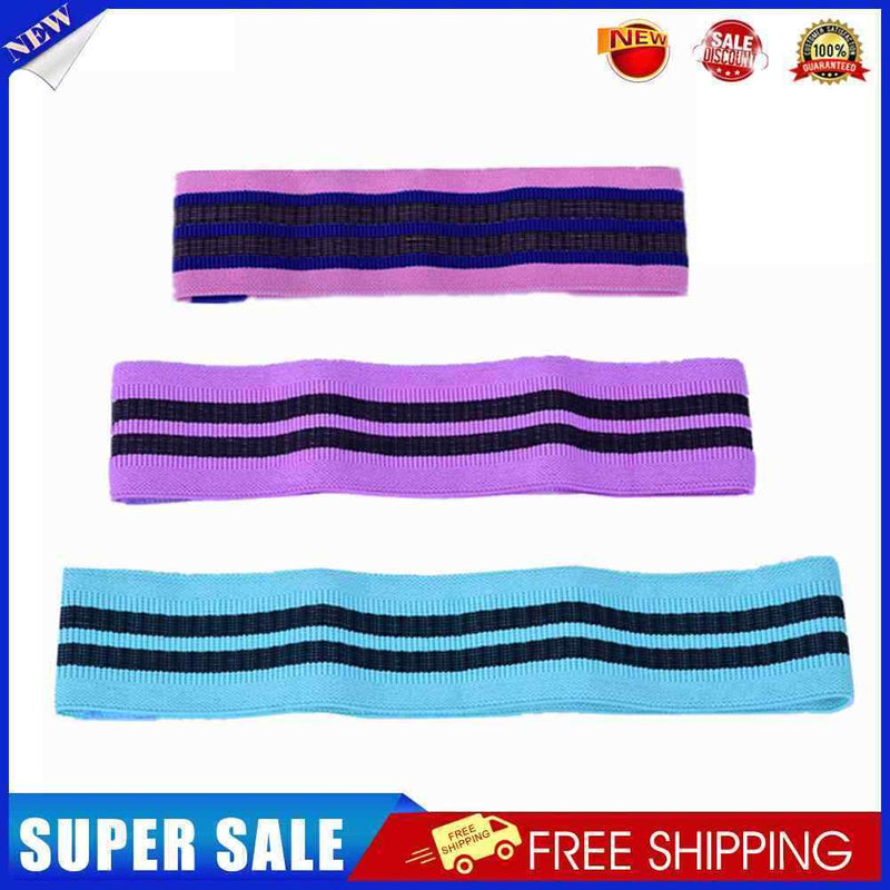 3pcs Hip Squat Resistance Band Anti-slip Booty Leg Loop with Cloth Carrying Bag