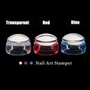 Set Polish Print Transfer Template With Plastic Scraper Silicone Nail Stamper