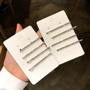 4pcs Elegant Rhinestone Hair Clips Girl Bars Women Simple Hairpins Headwear