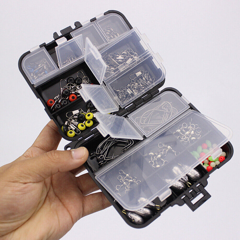 160pcs/Set Fishing Tackles Set Carp Fishing Jig Hooks Connector Space Beans Kit