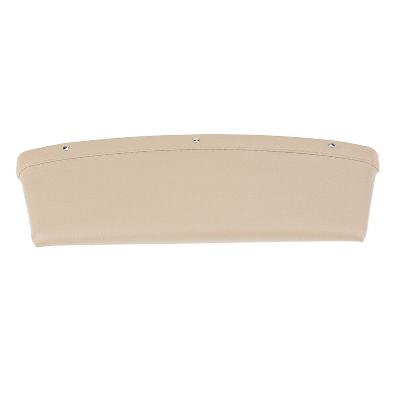 PU Leather Catcher Box Car Seat Slit Storage Pocket (Beige) Newly