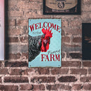 Welcome to Farm Metal Retro Tin Sign Art Wall Plate Iron Painting Home Poster