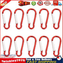10pcs Backpack Carabiner Hiking Camping Spring Hang Clip Hook Buckle (Red) Newly