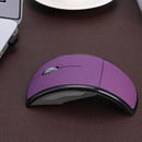 2.4G Wireless Mouse Optical Foldable Mice w/USB Receiver for PC (Purple)
