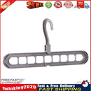 Clothes Wardrobe Hanger Hook Clothing Hanging Rack Shelf Organizer (Grey) Newly