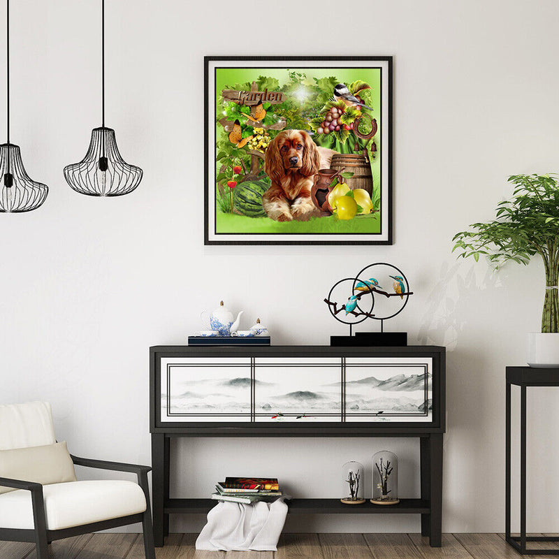 Full Round Drill Picture DIY Costume Dog Diamond Painting Poster (W567)