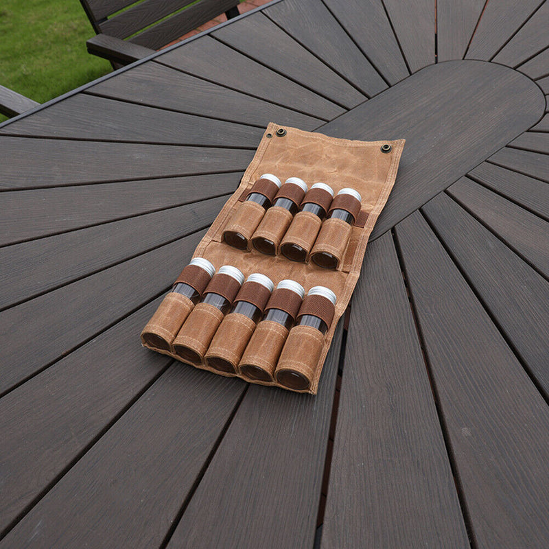 Outdoor Spice Bottle Bags Portable Camping Seasoning Bottles Bag (Large)