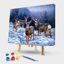 DIY Acrylic Oil Painting Canvas Deer Handpainted Acrylic Painting By Numbers Kit