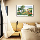 11CT 3 Beach Printed Full Embroidery Back Garden Needlework Cross Stitch Kit