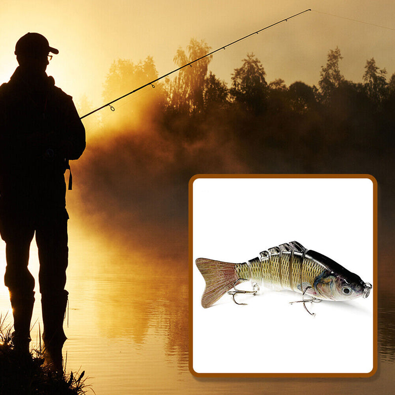 Multi Jointed Swimbait Wobbler Bass Pike Saltwater 7 Segments Fishing Hard