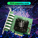 EU4146BU PCI-E 4X to USB3.0 1 to 6 USB Riser X4/X8/X16 Mining Multiplier Newly