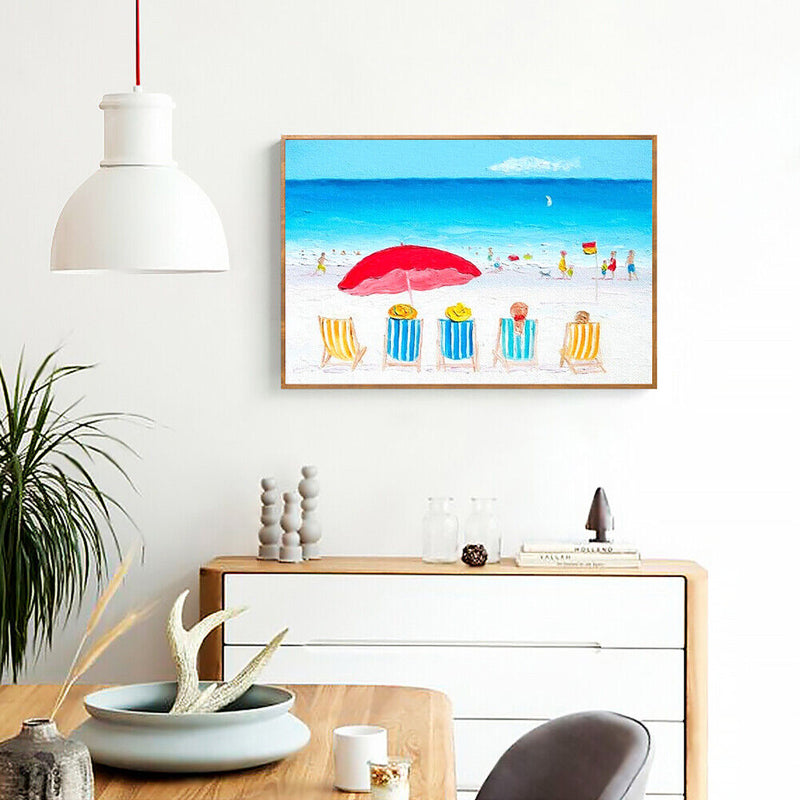 Painting By Numbers DIY Beautiful Beach Wall Picture Hand Painted Handwork