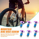 6pcs T25 Plum Disc Brake Rotor M5x10mm Fixed Screws Cycling Parts (Purple) Newly
